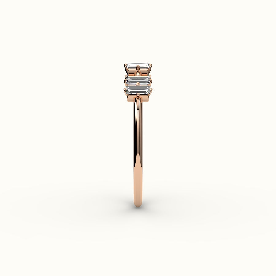 Skipped Baguette Diamond Band