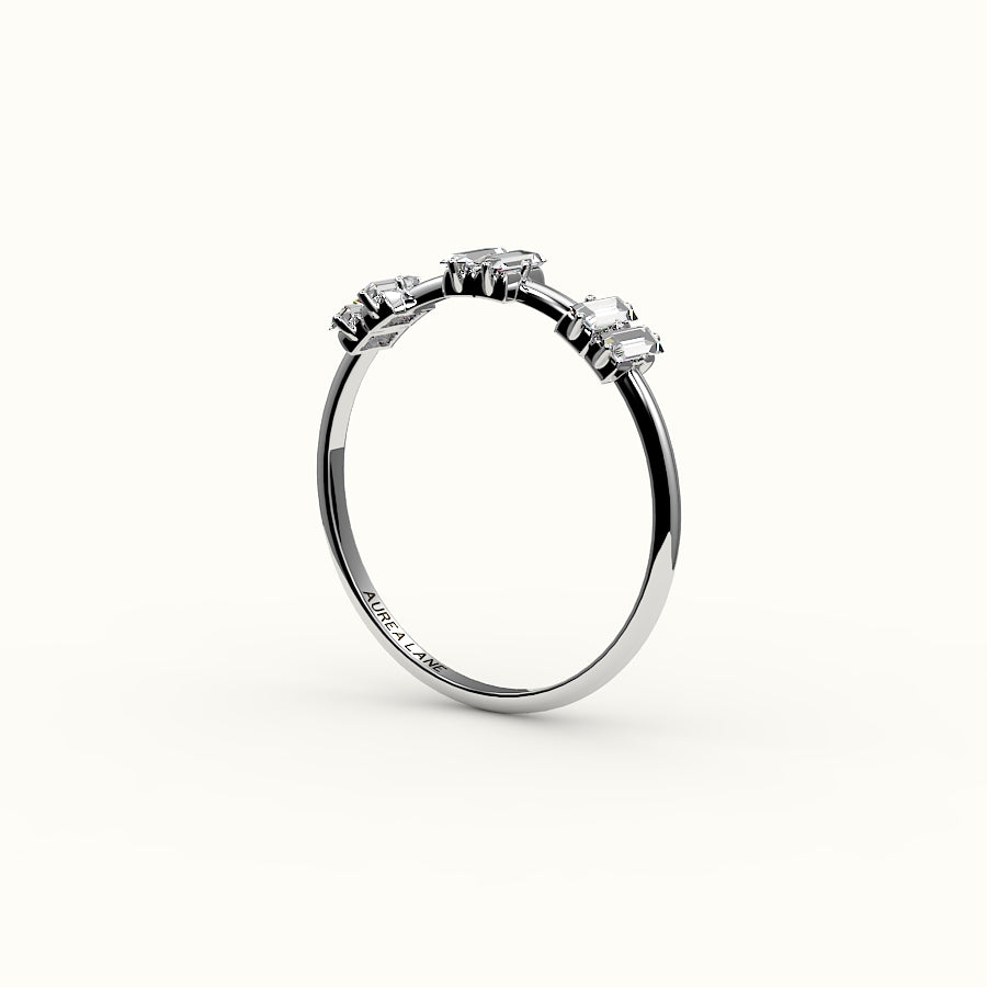 Skipped Baguette Diamond Band
