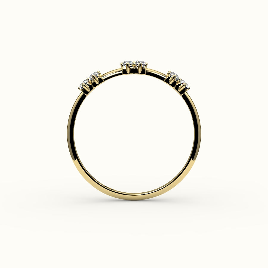 Skipped Baguette Diamond Band