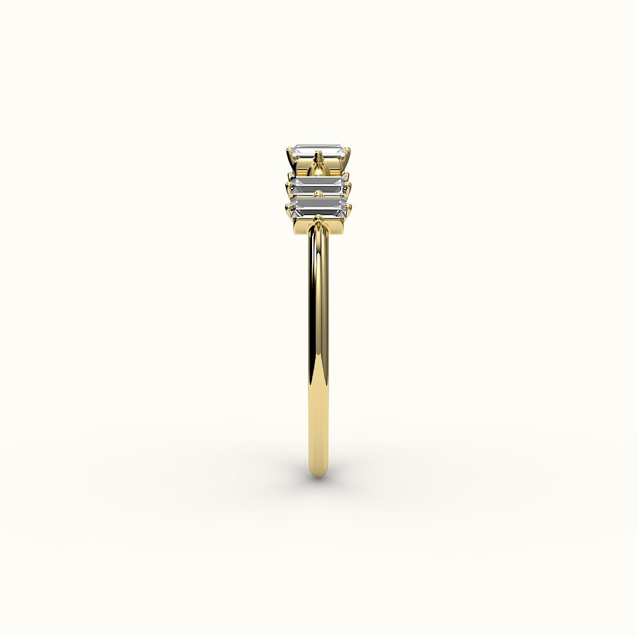 Skipped Baguette Diamond Band