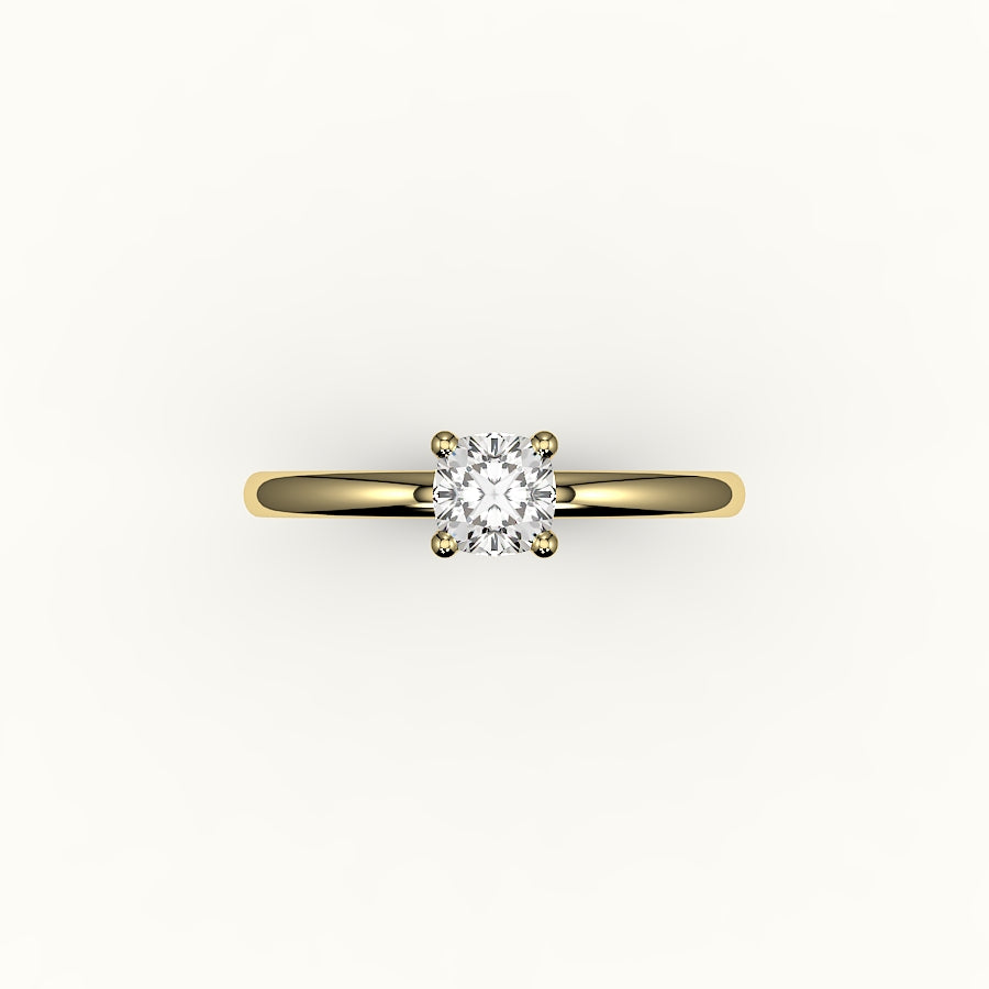 Classic Cushion Cut Solitaire Ring Setting