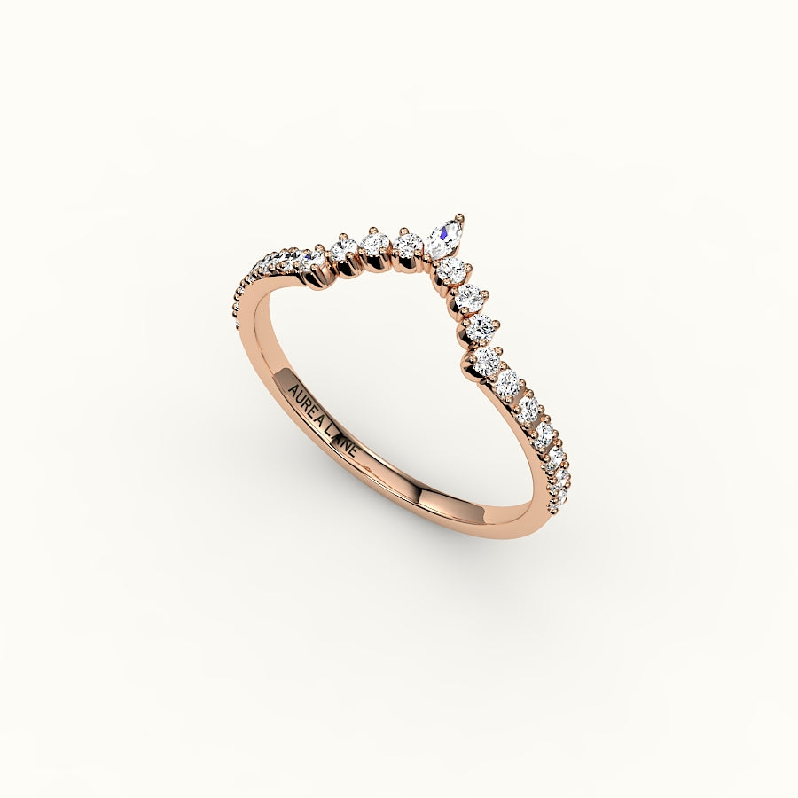 Marquise Crown Diamond Band