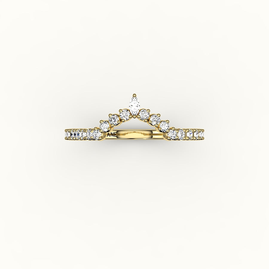 Marquise Crown Diamond Band