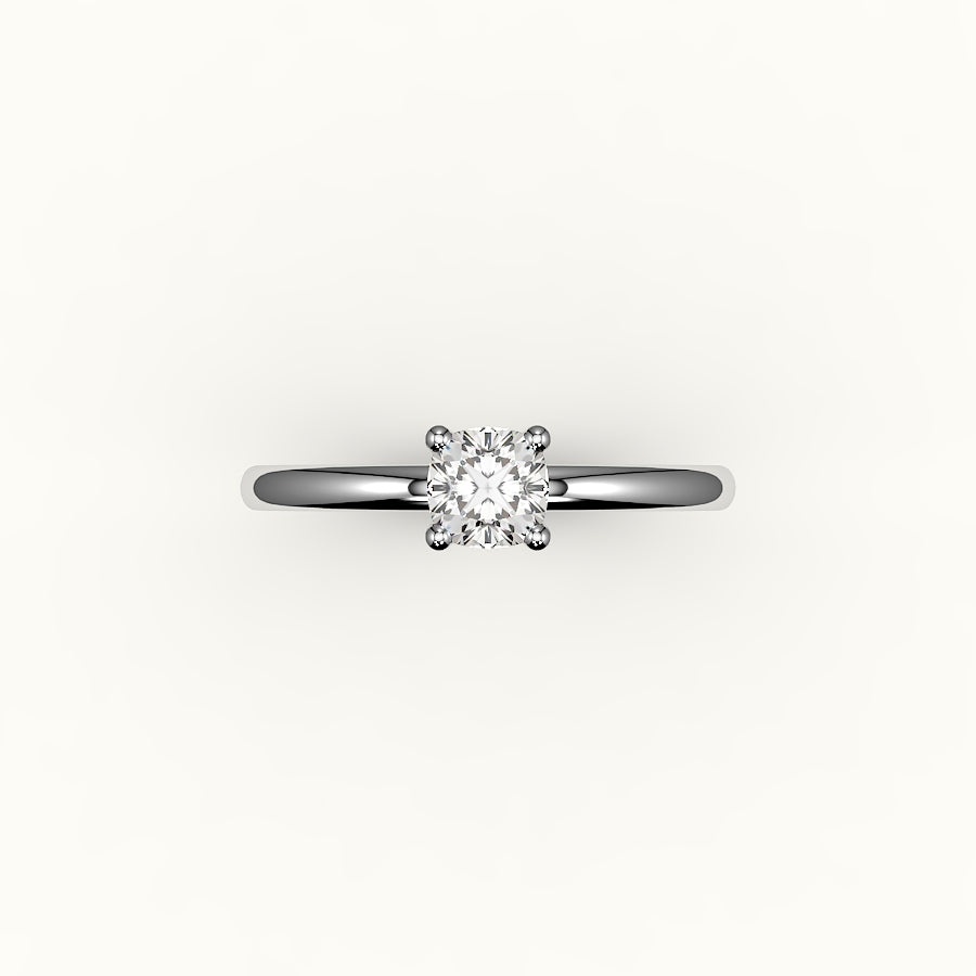 Classic Cushion Cut Solitaire Ring Setting