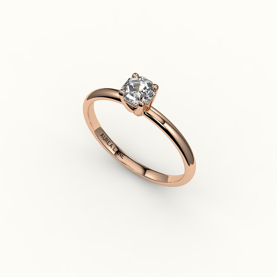 Classic Octagon Cut Solitaire Ring Setting