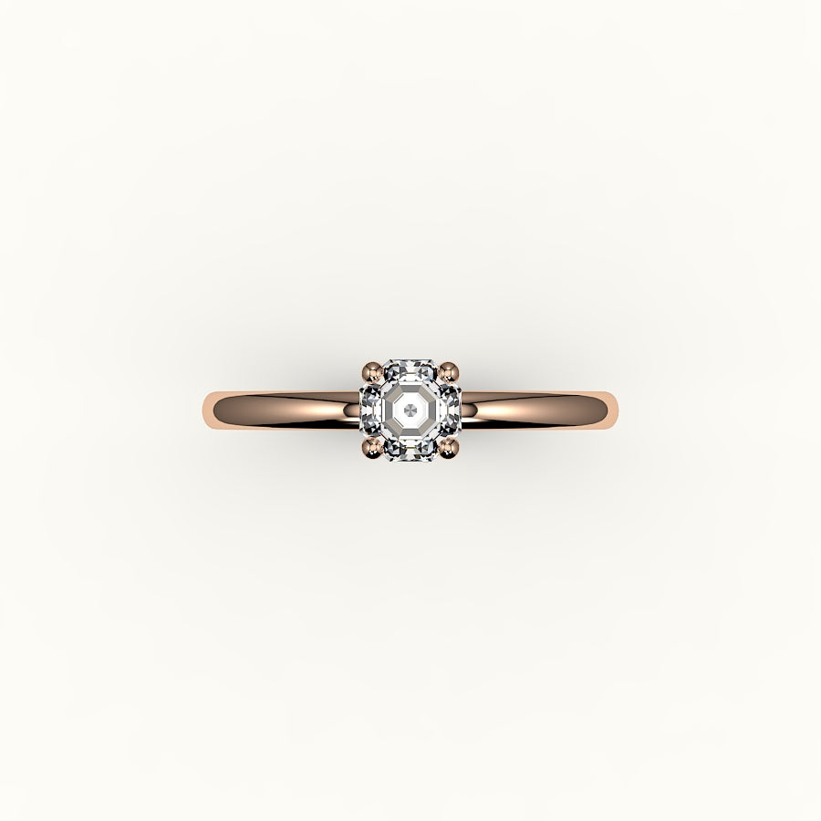 Classic Octagon Cut Solitaire Ring Setting