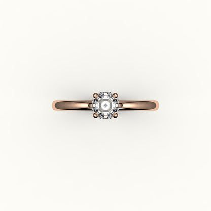 Classic Octagon Cut Solitaire Ring Setting