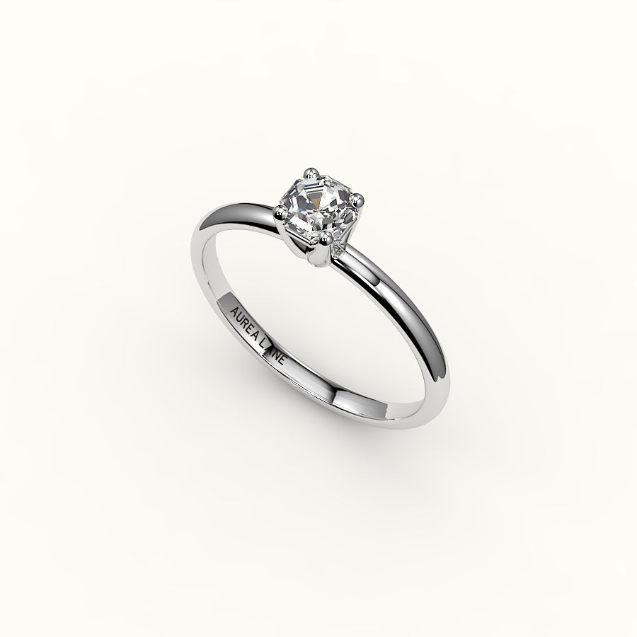Classic Octagon Cut Solitaire Ring Setting