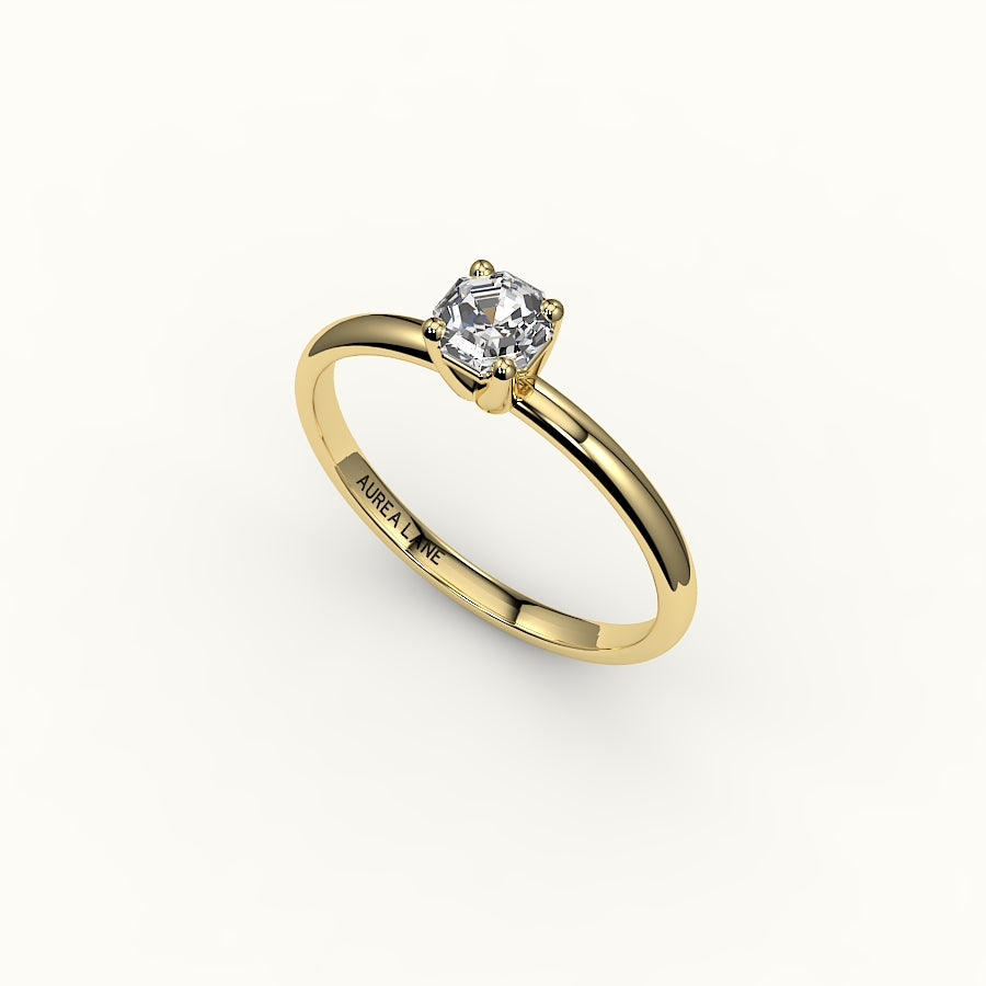 Classic Octagon Cut Solitaire Ring Setting