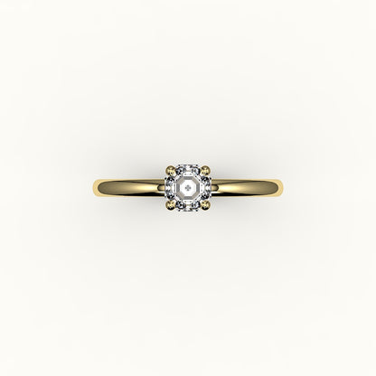 Classic Octagon Cut Solitaire Ring Setting