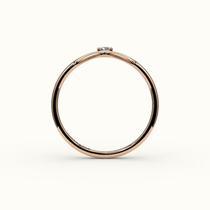 Baguette Cut V Diamond Curved Band