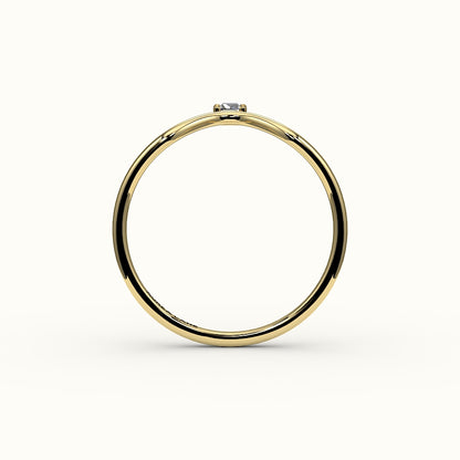 Baguette Cut V Diamond Curved Band